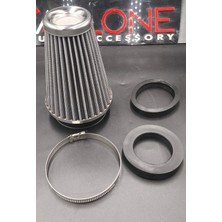 Carlone Açık Hava Filtresi Krom Kaplı 2 Aparatlı Gri Renk Huni TIP-90MM-73MM-60MM