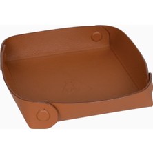 August Sandgren Deri Tray Small Lüks El Işçiliği Tasarım, Düzenleyici Dekoratif Tepsi