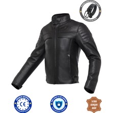 ROUTE66 Hakiki Deri 4 Mevsim Motosiklet Montu Ceketi