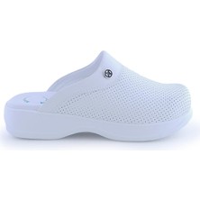 Quicksteps Professional Kadın Anatomik ve Comfort Sabo Terlik Beyaz Beyaz