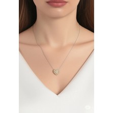 Famemus Accessory Çelik Gold Renk Zirkon Taşlı Anka Kuşu Model Kadın Kolye