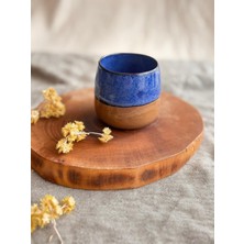 Nora Atelier Ceramic Indigo Serisi, Damla Form Kulpsuz Mug