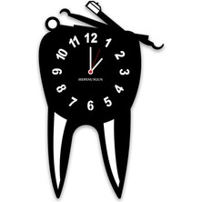 heptex Kişiye Özel Hediyelik Dekoratif Diş Temalı Duvar Saati