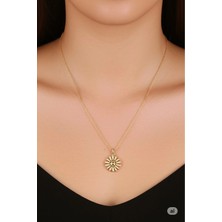 Famemus Accessory Çelik Zirkon Taşlı Yıldız Model Gold Renk Kadın KOLYE(10351)