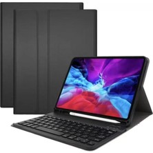Bovinox Samsung A9 Plusbluetooth Klavyeli Kılıf Mıknatıslı Ayrılabilir Klavye Stand Kalemlikli Kapaklı Kılıf