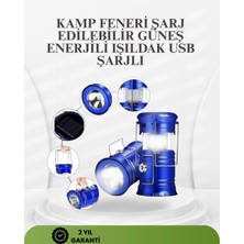 Nuveden Güneş Enerjili Katlanabilir Kızaklı Kamp Feneri – USB Şarjlı, Çok Yönlü ve Dayanıklı Ta