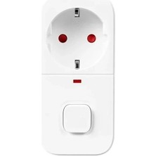 Nuveden Isıya Duyarlı Devre ve Akım Korumalı Duvar Tekli Anahtarlı Priz Fiş 16A/250V 750