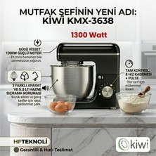 Kiwi Hamur Yoğurma & Stand Mikser 5,3 Lt 1300W Mutfak Şefi + Dijital  Mutfak  Tartısı Hediye