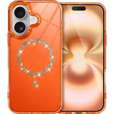Nuveden Apple Iphone 17 Live Diamond Magsafe Kapak - Turuncu