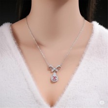 Famemus Accessory Renkli Kelebek Büyüsü Çelik Kolye