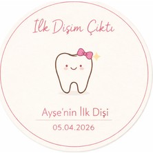 Photonom Ilk Dişim Çıktı Baby Shower Hediyelik Etiket 50 Adet