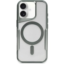 Nuveden Iphone 16 Plus Kılıf Boyi Magsafe Silikon Kapak - Yeşil