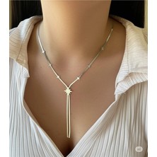Famemus Accessory Üç Katmanlı Dorika Çelik Zincir Kolye (Altın, Gümüş, Rose Gold)