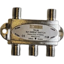 Technobox 4 Girişli Uydu Birleştirici Switch Kısa Devre Korumalı Merkezi Sistem Anten Çoklayıcı Diseqc Switch