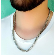 Famemus Accessory Çelik Klasik Italyan Zincir Model Gümüş Renk Erkek KOLYE(1392)