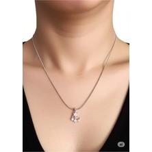 Famemus Accessory Modern Zincir Kadın Kolye - Taş Detaylı