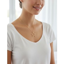 Vintage Takı Altın Kaplama Gold Minimalist Yıldız Figürlü Kadın Kolye