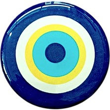 Nuveden Nazar Boncuk Modeli  Yuvarlak Etiket Damla Sticker 3.5 cm