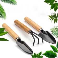 Uravas Store Mini Ahşap Hobi Bahçe Seti 3 Adet