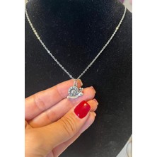 Vintage Takı Gümüş Renk Minimal Salyangoz Figürlü Kolye / "slow Life" Serisi Minimalist Salyangoz Kolye