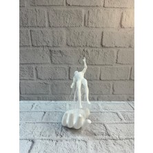 Feifei Dekoratif El Üzerinde Insan Figürü Beyaz Minimal Sanatsal Biblo - FEİ6746-6363