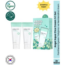 Angel Aqua Cica Cream Nemlendirici Yatıştırıcı Krem Seti Cica Centella Panthenol Vegan 2X150 ml