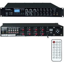 Westa WM-450UT 450W 6 Bölge Kontrollü Profesyonel Mikser Anfi Bluetooth, USB ve Eko Destekli Hat Trafolu Güç Ünitesi