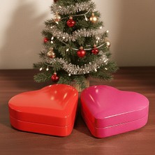 Sarkap Home 0,8 L 2'li Kalpli Kutular - Kırmızı & Pembe 171X150X39 mm