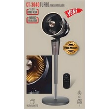 Cata CT-3040 Turbo Ayaklı Vantilatör Kumandalı Ambians Aydınlatma - Sesli Komut Cata