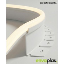 Pratik Garden Envaplas Esnek Beyaz Neon LED Takılabilir Çim Sınırlayıcı 25 M Çim Ayırıcı