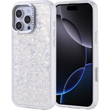 Cepustik Telefon Aksesuarları iPhone 16 Pro Max Kılıf Taşlı Tasarımlı Kapi Kılıf