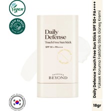 Daily Defense Touch Free Sun Stick SPF50+ Pa++++ Şeffaf Bitişli Yüksek Uv Korumalı Güneş Stick 18G
