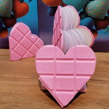 Nuveden Kalpli Çikolata Not Defteri Pembe Renk