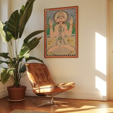 Pegziz Çakra Sistemi Enerji Tablosu Yoga Meditasyon Çerçeveli Duvar Tablosu