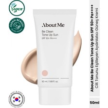 Be Clean Tone Up Sun SPF50+ Pa++++ Ton Eşitleyici Aydınlatıcı Güneş Kremi 50 ml