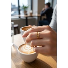 HAKAN GÜLER KUYUMCULUK 22 Ayar Altın Iki Sıra Ajda Model Yüzük