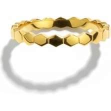 HAKAN GÜLER KUYUMCULUK 22 Ayar Altın Petek Model Minimal Yüzük