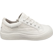 Kadın Sneaker Spor Ayakkabı Desenli Günlük Rahat Poli Taban 2 cm Topuk Flet 35Z