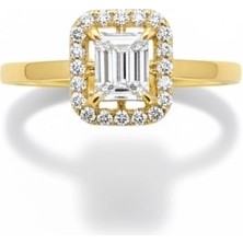 HAKAN GÜLER KUYUMCULUK 14 Ayar Altın Baget Taşlı Yüzük – 1,35 Gram