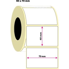 Ticari Etiket 40X70MM Lamine Termal Etiket | 6 Rulo | 1000 Sarım |