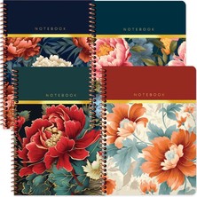 Keskin Color Spiralli Sert Kapak Bahçe Defter 17X24Cm 100 Yaprak Düz 418950-99 (Karışık Renk 1 Adet)