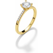 HAKAN GÜLER KUYUMCULUK 14 Ayar Altın Tektaş Yüzük-Zarif ve Şık Tasarım