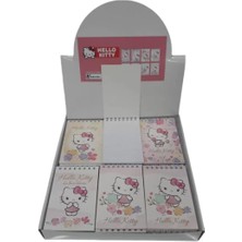 Keskin Color Hello Kitty Bloknot Not Defteri Spiralli 42 Yaprak Çizgili A7 Küçük Boy 140100-08 (48 Li Paket)
