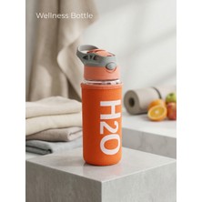 Elista H2O Kılıflı Pipetli Cam Matara * 500 ml