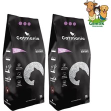 Catmania Bebek Pudrası Kokulu Renkli Tanecikli Topaklanan Kedi Kumu 10 Lt x 2 Li