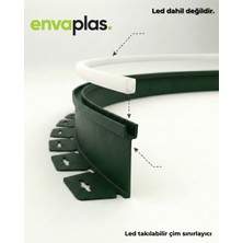 Pratik Garden Envaplas Esnek Yeşil Neon LED Takılabilir Çim Sınırlayıcı 25 M Çim Ayırıcı
