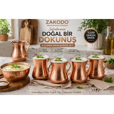 Zakodo Bakır El Dövme Bardak Seti - 4 Parça (Kahvaltılık-Mutfaklık-Hediyelik)