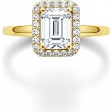 HAKAN GÜLER KUYUMCULUK 14 Ayar Altın Baget Taşlı Yüzük – 1,80 Gram