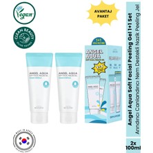 Angel Aqua Soft Facial Peeling Gel Nazik Peeling Gommage Hyaluronik Asit Madecassoside Set 2X100 ml