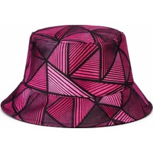 Soulistic Collection Mor Desenli Mevsimlik Bucket-Kova Şapka